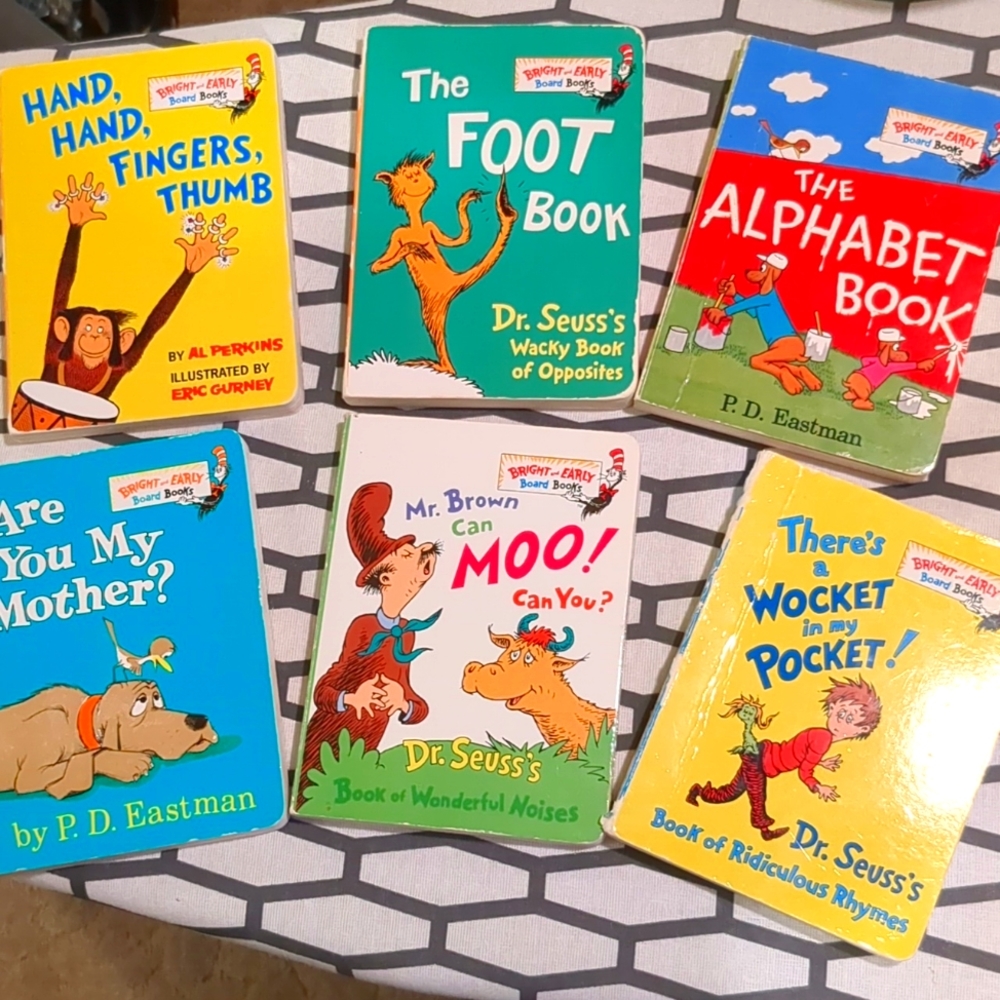 Dr. Seuss children's book bundle, board books, 6 set bundle